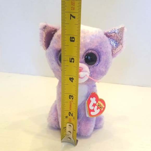 NWT Ty Beanie Boo Purple Cassidy the Kitty Cat Plush Toy - Picture 10 of 10